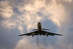 Airplane in sky
